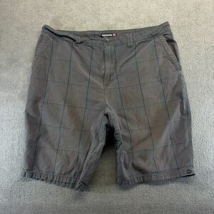Quiksilver Shorts Men's 38 Plaid Gray Y2K Vintage Retro Skate Surf Grunge